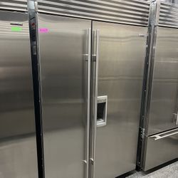 Sub Zero Built In 48” Refrigerator Side By Side Stainless Steel