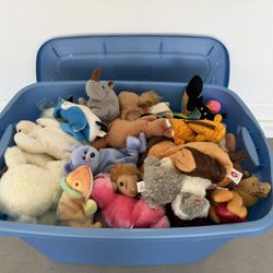 Tub Of Beanie Babys 