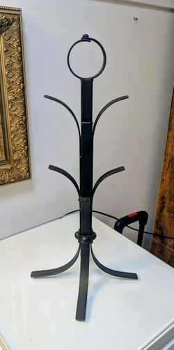 Pottery Barn vintage Black Wrought Iron Mug Tree Stand