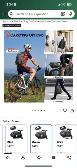 RAINSMORE Bike Bags for Bicycle Rear Rack 15L Waterproof Bike Ebike Trunk Pannier Saddle Bag with Rain Cover Bike Accessories Backpack Shoulder Bag 