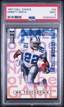 1997 Collector’s Choice Mr. Touchdown Emmitt Smith PSA 9
