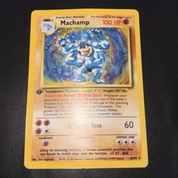 Machamp Base Set 1st Edition 8/102 Rare 1999 Holofoil Rare WOTC Heavy played