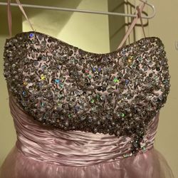 Pink Prom Gowns With Beading $75 