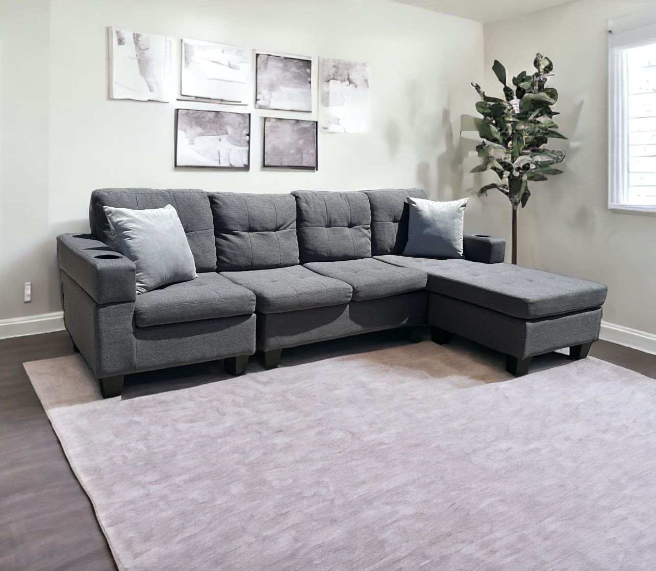 🔥BUDGET Sectional Sofa  💰90-day Same As Cash 🚛Delivery Available 