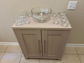 Vintage 13 Piece Gold Trimmed Anchor Hockings Punch Bowl Set for Sale 🏷️🏷️🏷️