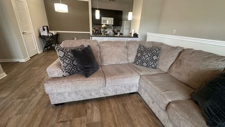 Light Gray Fabric Sectional Sofa