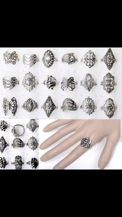 Brand new silver plated rings $1 each
