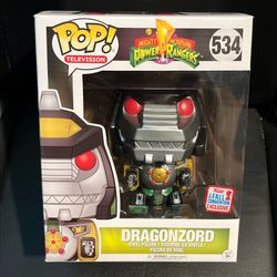 Funko Pop! Dragonzord #534 Mighty Morphin Power Rangers Fall Convention Ex.