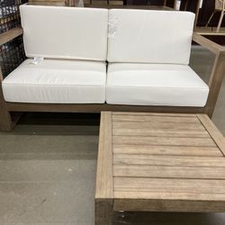 World Market Eucalyptus Segovia Sofa Loveseat and Coffee Table (brand New In Boxes)
