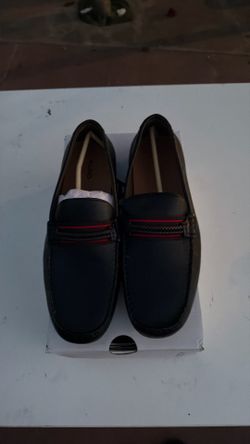 NEW ALDO HOISIEN Men’s Leather Driving Loafers Size 10.5 – Black – Brand New in Box