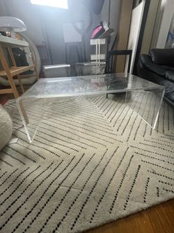 CB2 ACRYLIC COFFEE TABLE