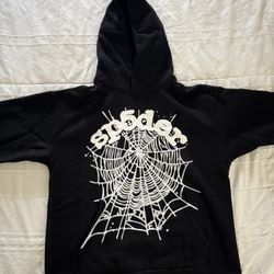 Sp5der OG Web Black Hoodie - Size L
