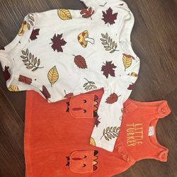 New Baby Girl Thanksgiving Outfit 