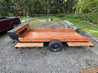 12’ Single Axle Flat Bed Trailer