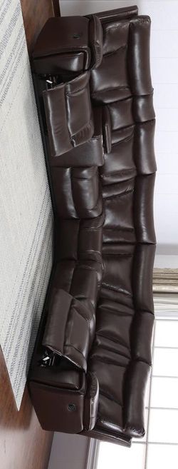 Simon Brown - Navy - Black Reclining Sectional/ couch /Living room set