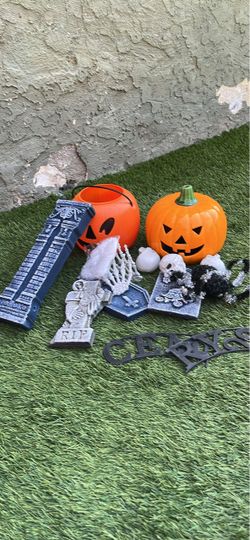 Halloween ceramic pumpkin lot