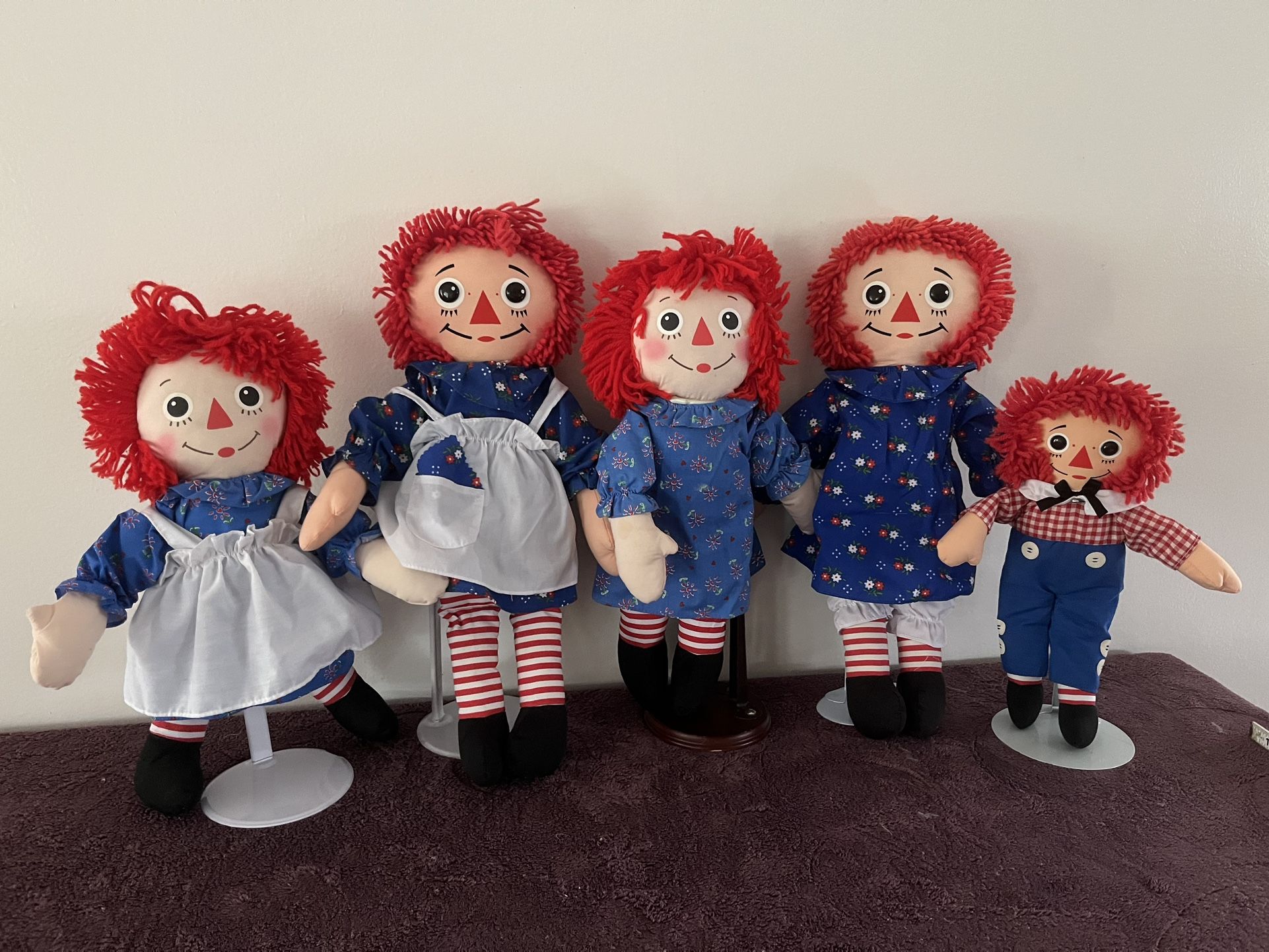 Raggedy Ann & Andy Family 12-16 in. tall
