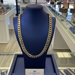 Chain Cubanlink 17 Mm Wide 14k Gold Solid 26 Inch