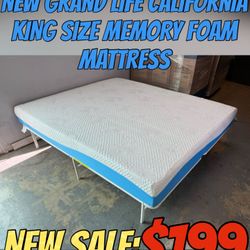 NEW GRAND LIFE CALIFORNIA KING MEMORY FOAM MATTRESS 