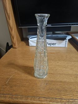 Anchor Hocking "Starburst" Clear Glass Bud Vase