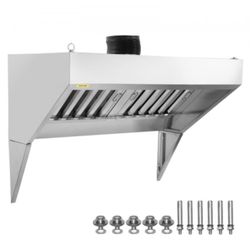 Brand New 4ft Commercial Exhaust Hood – Food Truck / Kitchen – VEVOR 430 SS w/ Filters & Chimney