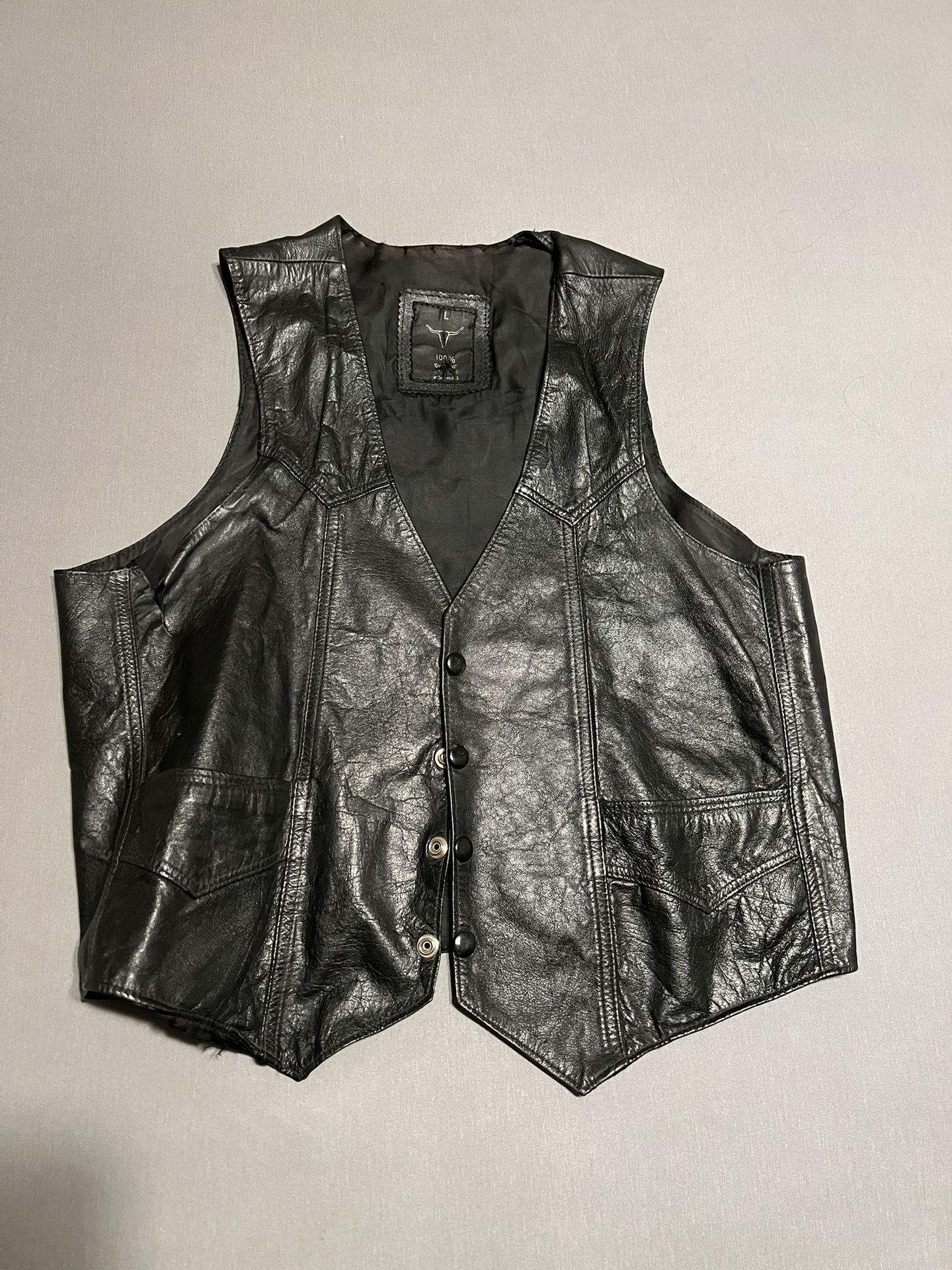 Vintage 80s Leather Harley Davidson Vest