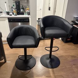 Adjustable Tall Faux Leather  Bar Stools 