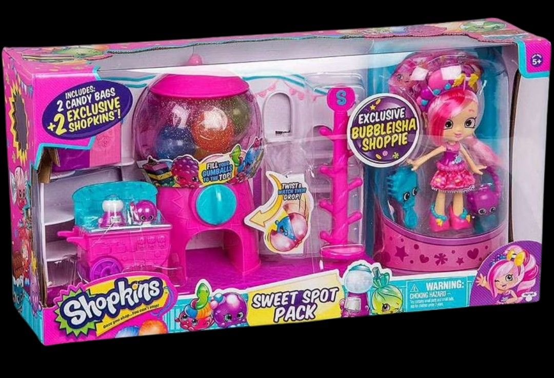 SHOPKINS SWEET SPOT PACK GUMBALL MACHINE PLAYSET WITH EXCLUSIVE BUBBLEISHA -
