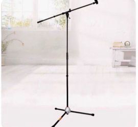 Fitueyes Metal Tripod Adjustable Boom Arm Mic Stand with 2 Free Microphone Clips Professional Grade