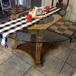 China Hutch And Glass Table 