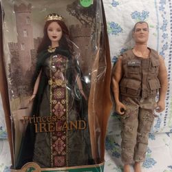 2001 Princess Ireland Barbie (53367) and GI Joe Ken