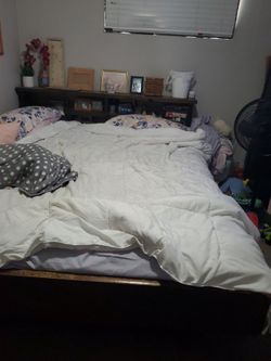 Bed frame and head board w/matress