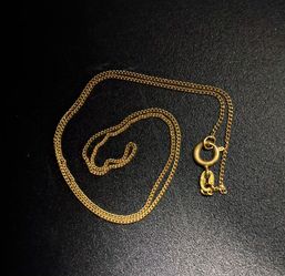 Vintage Heavy Gold-Plated Necklace (16-Inch)
