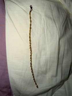 8 inch 10k gold rope bracelet