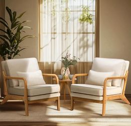 Accent chair wood frame