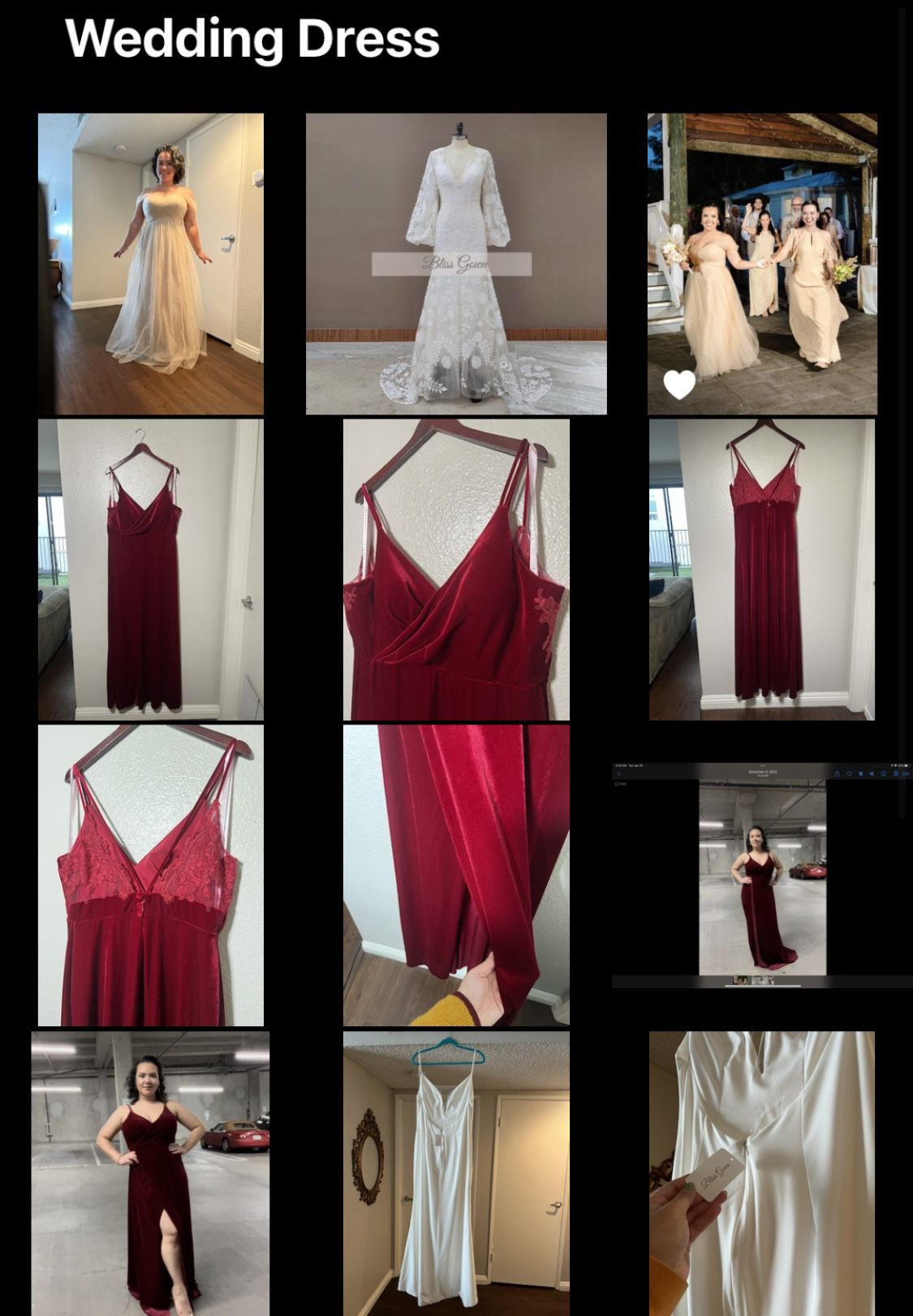 3 Gowns: Bridesmaid/Black Tie/Halloween