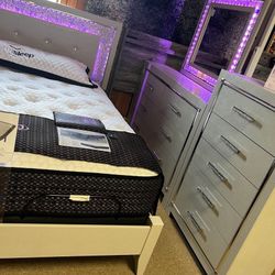 LED LIGHTED BEDROOM SUITE