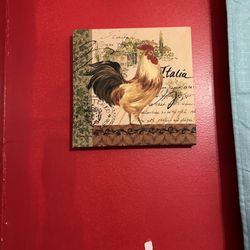Jean Plout Canvas Roosters