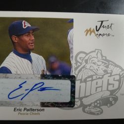 2005 Eric Patterson Autographed Baseball Rookie Card SEE DESCRIPTION AND PHOTOS 