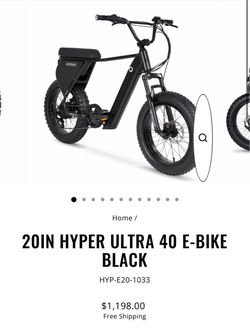 20IN HYPER ULTRA 40 E-BIKE BLACK