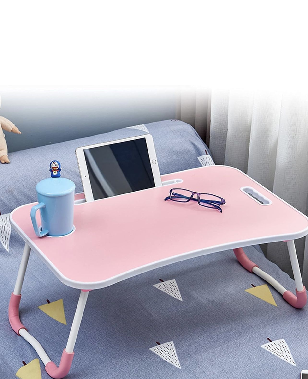 Folding Table On Bed,Bed Desk for Laptop,Foldable Tray