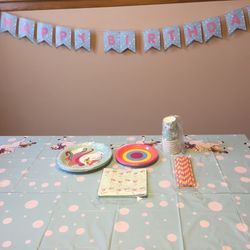 Birthday Decorations-  Unicorns & Rainbows