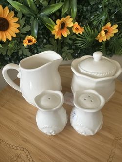 Set Azucarera Y Cremera Y Saleros