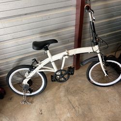 White Foldable Bike! Read Description 