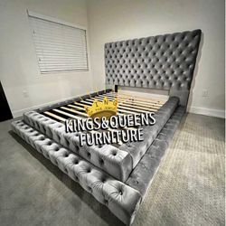 NEW QUEEN BED FRAME WITH MATTRESS 