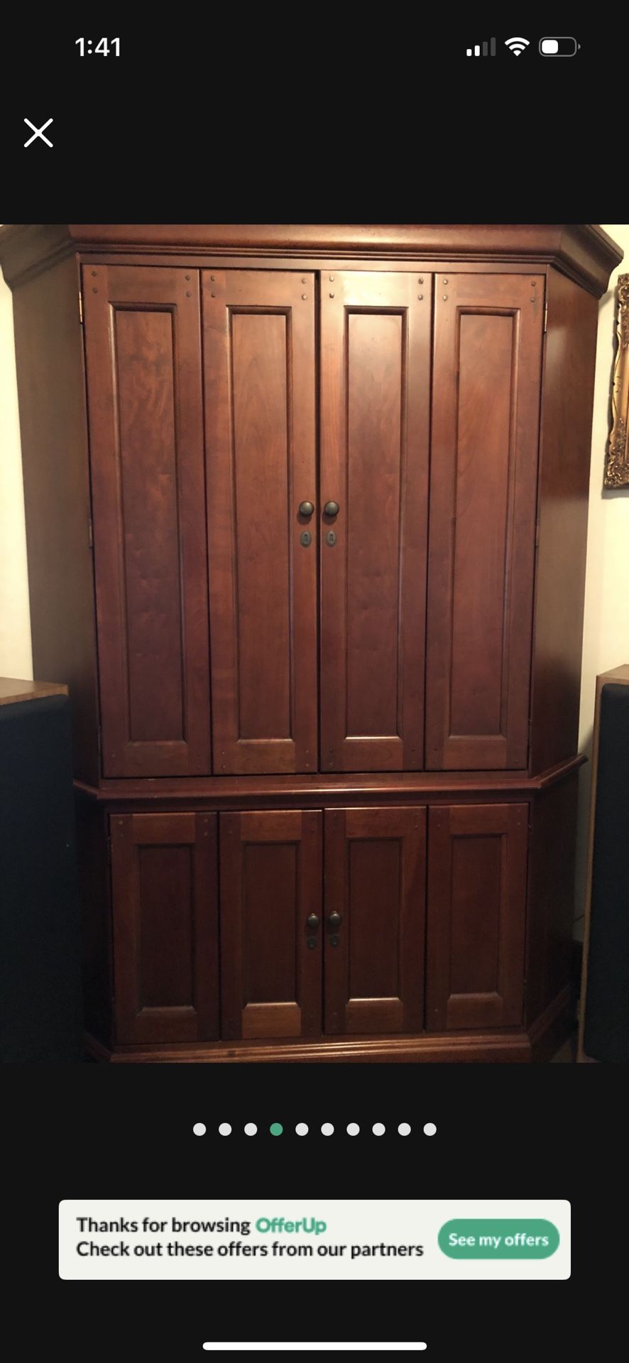 Hooker Corner Cabinet/Armoire