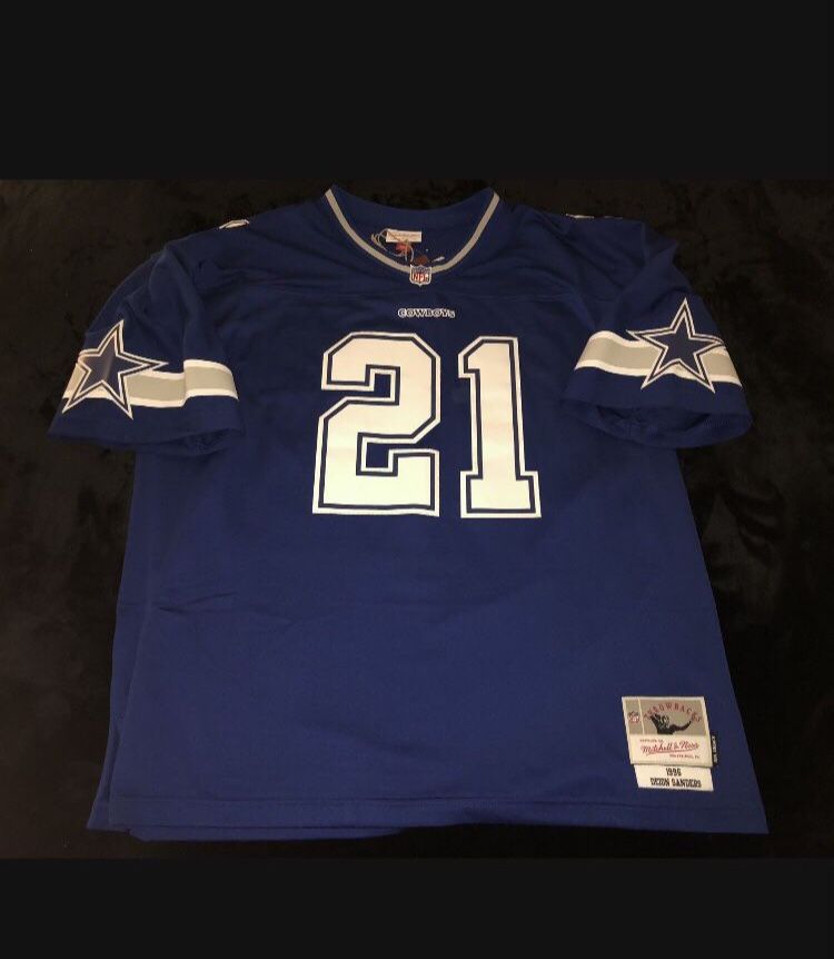 Deion Sanders Jersey Dallas Cowboys Mitchell And Ness Authentic Throwback  Read for Sale in Pomona, CA - OfferUp