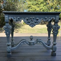 Antique Solid Wood Entry Table 