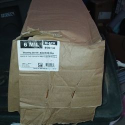 6 Mil Plastic Sheeting Black 20' X 100'