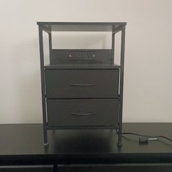 2 Bed Side Charging And Outlet Stand With 2 Dresser's 